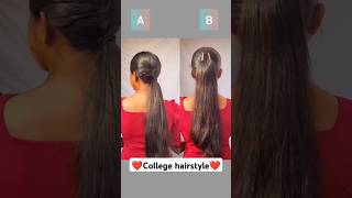 ❤️ college hairstyle 😍 trending short hairstyle subscribe [upl. by Alded555]