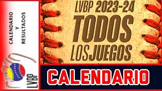 LVBP ⚾ Calendario Octubre 2023 Liga Venezolana de Béisbol Profesional [upl. by Annoyik969]