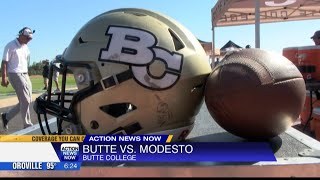 Butte College football improves to 40 after thrashing Modesto Junior College [upl. by Bibi316]