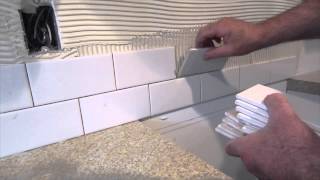 How to install a simple subway tile kitchen backsplash [upl. by Gregory]