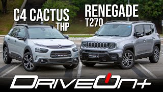 Jeep Renegade T270 vs Citroën C4 Cactus THP  Comparamos os SUVs mais potentes do Brasil [upl. by Atnek]