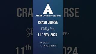 ALLEN’s JEE Crash Course Essential Topics and Strategies for JEE Success [upl. by Yanal]