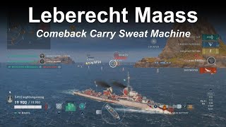 Leberecht Maass  Comeback Carry Sweat Machine  World of Warships Legends  Stream Highlight [upl. by Naellij]