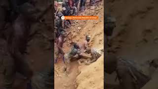 Miners in Congo escape from collapsed gold mine [upl. by Hannon241]