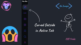 Sidebar Menu Using HTML CSS amp Javascript  Curved Outside in Active Tab  Navigation Menu Using Html [upl. by Adnarem503]