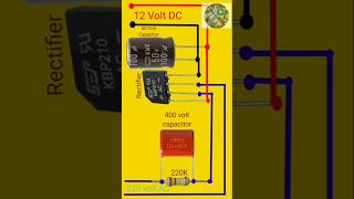 220V ac se 12v dc kaise banaye  how to make transformerless power supply viralshorts [upl. by Ariamo]