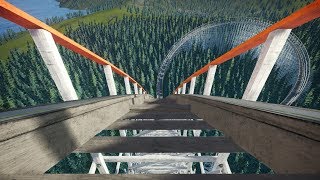 Planet Coaster Wooden Kamikaze Roller Coaster [upl. by Lissie]