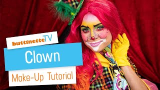 Clown schminken  buttinette TV MAKEUP TUTORIAL [upl. by Enawtna565]