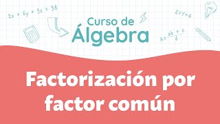 Factorización por factor común  Curso de Álgebra [upl. by Hardy656]