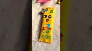 Chocolate 🍫 gift wrap crafts for kids satisfying sticker shorts short [upl. by Amarette]