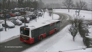 Intensiver Schneefall in Wien 22012023 heavy snow Vienna Austria [upl. by Ahsinirt910]