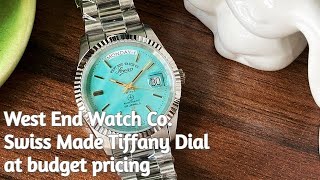 West End Watch Co  Swiss Made Tiffany Dial at Budget Pricing [upl. by Nnelg]