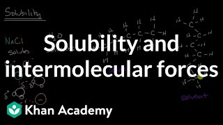 Solubility and intermolecular forces  AP Chemistry  Khan Academy [upl. by Weinhardt]