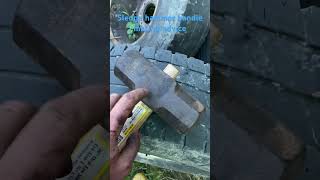 Lowe’s sledge hammer handle mounting 36” oval eye sledge hdl howto sledgehammer farmlife [upl. by Emanuel]