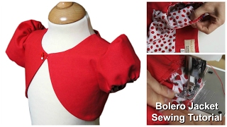 How to sew a Bolero Jacket  Sewing Tutorial  Free Sewing Pattern  Frocks amp Frolics [upl. by Hanahsuar280]