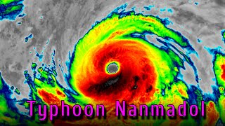 2022 Super Typhoon Nanmadol Satellite Imagery  Infrared View [upl. by Willms]