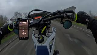 HUSQVARNA FE 350 balance point wheelie [upl. by Aldin]