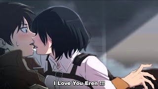 Mikasa Kissed Eren for The First Time  Love Story of Mikasa and Eren [upl. by Silloc]