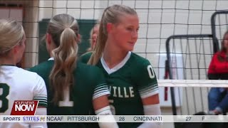 HS Volleyball Ottoville Gets Back at Shawnee in Four Contested Sets [upl. by Eciryt]