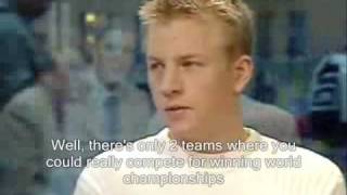 Kimi Räikkönen interview after Saubers test from 2000 with English subtitles [upl. by Bradly368]