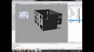 ARCH2102  Module 6 Rhinoceros modeling from orthographic drawings [upl. by Norrehs]