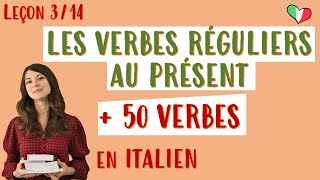 🇮🇹 La conjugaison des verbes réguliers au présent de l’indicatif  Cours italien pour débutants 314 [upl. by Zusman]