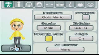 Gold Mario  Super Mario  Mii 1769 [upl. by Aron985]