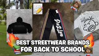 BEST STREETWEAR CLOTHING BRANDS TO BUY FROM FOR BACK TO SCHOOL 2024 [upl. by Goddard]