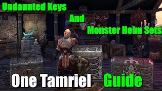 ESO Undaunted Keys amp Monster Helm Sets Guide Explained [upl. by Nunnery]