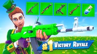 Fortnite but ONLY Green Items [upl. by Amoritta]