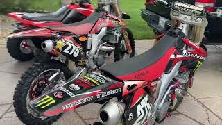 Honda CRF modified Twin battle 250 vs 450 [upl. by Noyahs]