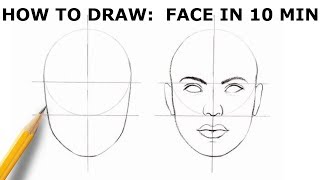 HOW TO DRAW FACE  Basic Proportion [upl. by Nevsa102]