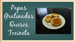 Como hacer papas gratinadas receta facil con quesos y tocineta [upl. by Hutchings]