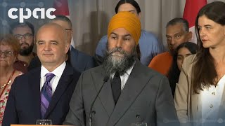 Jagmeet Singh faces the press after ending LiberalNDP confidence deal – September 5 2024 [upl. by Yelbmik]