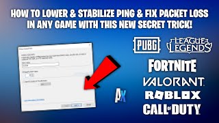 Lower Ping amp Fix Packet Loss In ANY Game With This NEW Trick [upl. by Boutis]