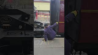 KWVR Steam Locomotive Arriving at Keighley Station 4k [upl. by Vernier373]