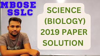 MBOSE Class 10 science Biology 2019 Question paper solution [upl. by Pharaoh777]