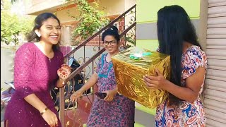 Sathakshi birthday ki gift em echano thelusa🎁🤫 [upl. by Irot]