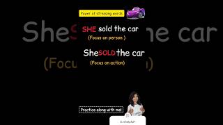 Word stress and intonation in English Pronunciation shorts english stress [upl. by Keese74]