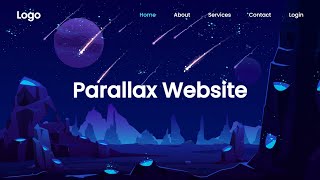 Parallax scrolling website using Html amp Css amp Js  How to create a website using Js [upl. by Pantia]