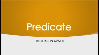 Java 8 Predicate isEqual example 5 [upl. by Sessilu]