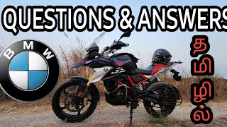 Q amp A BMW 310 GS REVIEW TAMIL TIPS AND TRICKS brtsquad bikeride bmw310gs bmwgs explained [upl. by Reniar]