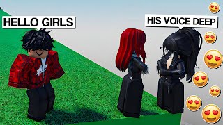 RIZZING AS A DEEP VOICE EBOY IN ROBLOX VOICE CHAT [upl. by Samaj524]