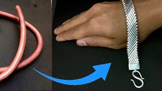 How I made a bracelet with copper 🤩 [upl. by Ihcego209]