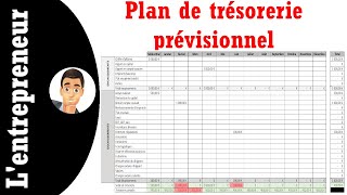 Faire un plan de trésorerie prévisionnel sur Excel [upl. by Adnuhsed]