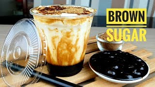 How to make Brown Sugar Milk with tapioca Pearls  Tiger Sugar milk tea recipe Bubble Tea [upl. by Ladin]