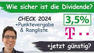 Deutsche Telekom Aktienanalyse 2024 Wie sicher ist die Dividende günstig bewertet [upl. by Derayne]