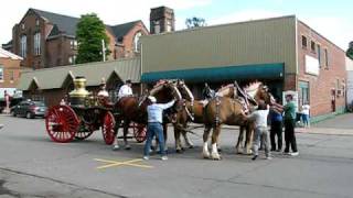 Draft Horses and firefighters [upl. by Icyaj]