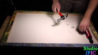 How to mount a canvas on a wall [upl. by Turley]