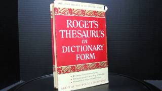 Rogets Thesaurus Dictionary Demo from Variety on a Budget [upl. by Eugine]